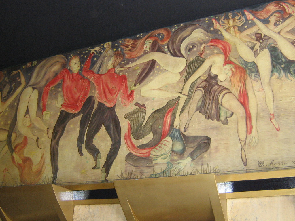 Kánkán - freskó a Moulin Rouge bejáratában
