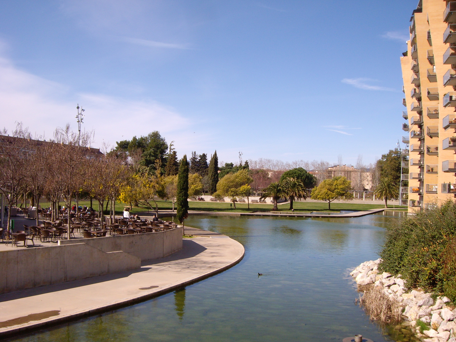 a mellettünk lévő park