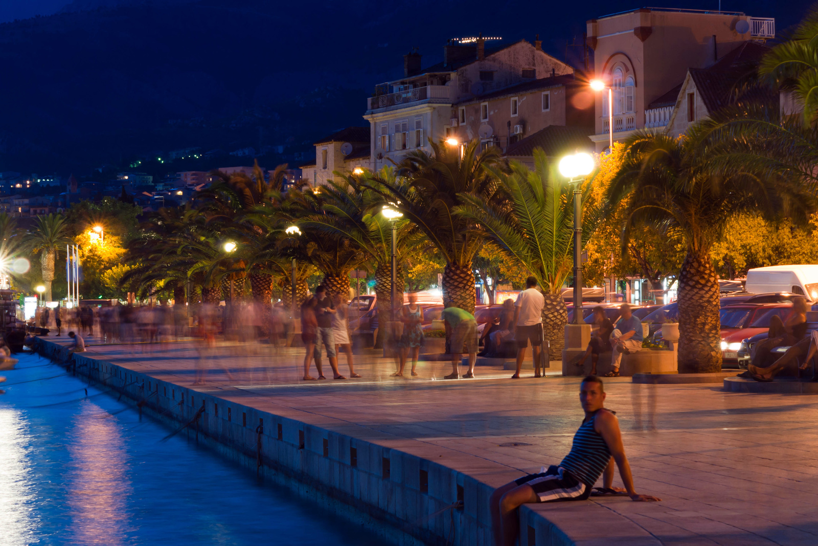 Makarska at night