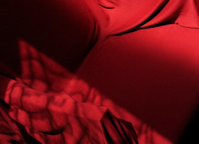 light on the red armchair