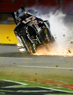 medium 2009 Lowes NCWTS Mike Skinner after accident