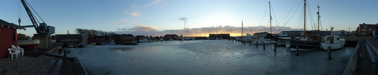 Ringkobing kikötő panoráma