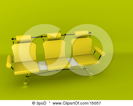 15057-Yellow-And-White-Computer-Generated-Modern-Sofa-With-Three