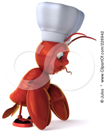 226942-Royalty-Free-RF-Clipart-Illustration-Of-A-3d-Lobster-Chef