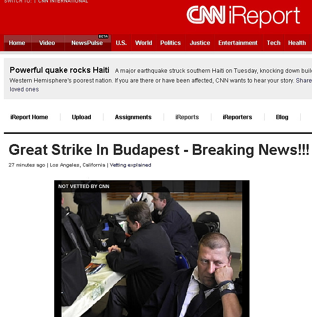 Strike in Budapest