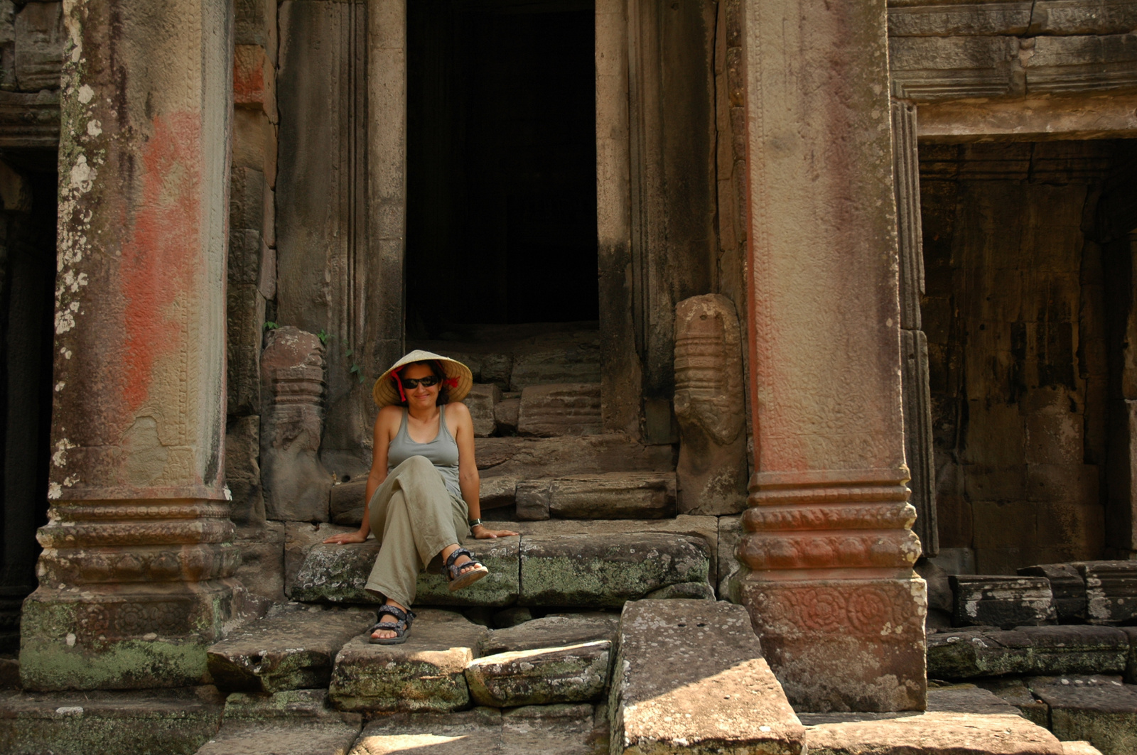 Bayon lépcsőjén (Angkor Thom)