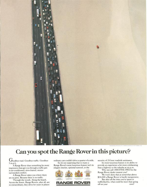 Can you spot the Range Rover in this picture?