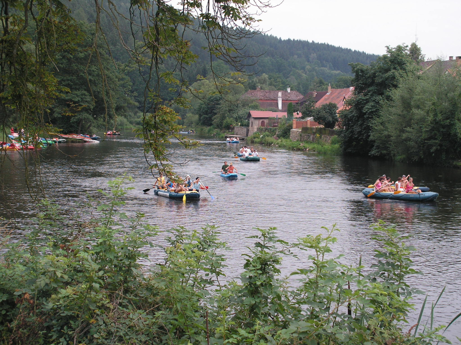 Csehország, Vltava folyó Rožmberk-nél (Rožmberk nad Vltavou, Ros