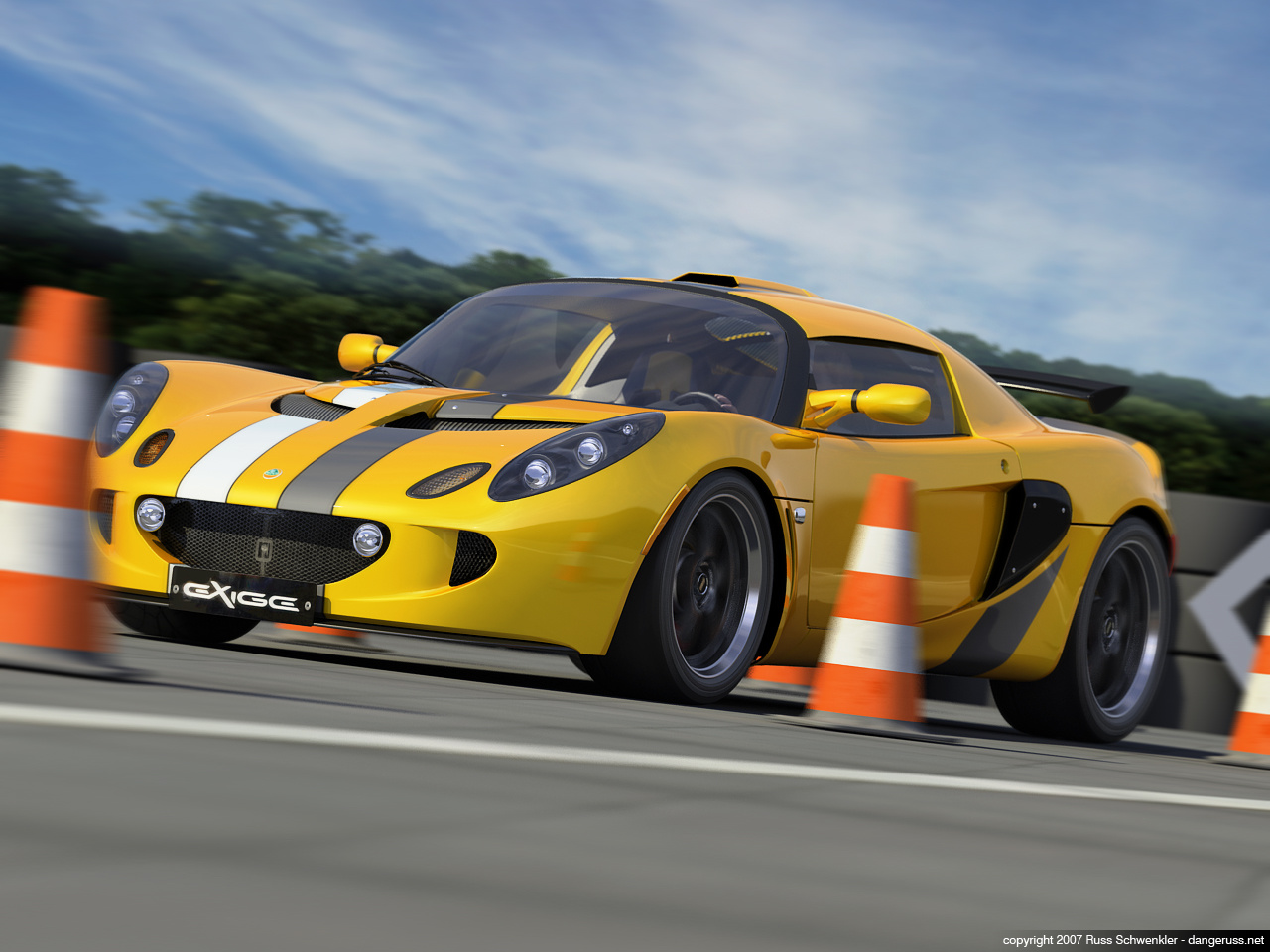 Lotus Exige in Motion by dangeruss