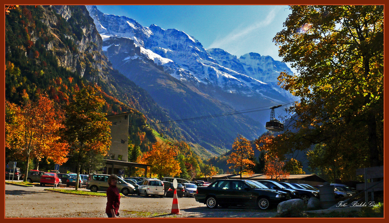 Felvonó parkoló a Schilthorn-ra