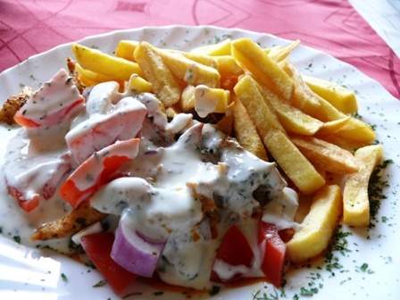 gyros tál otthon