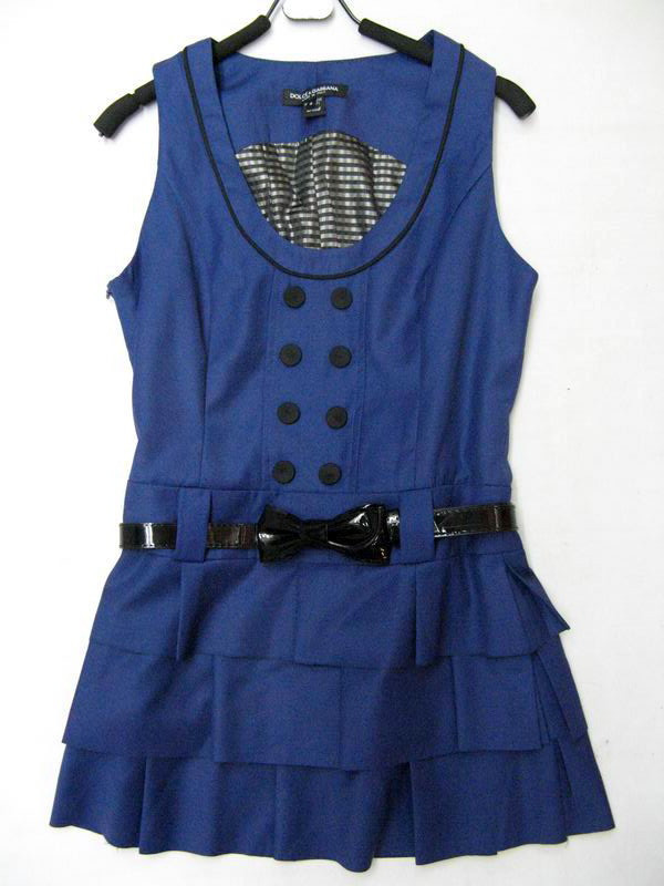 90924C-50A D&G BLUE COTTON DRESS SIZE 2 4 6  PRICE USD45