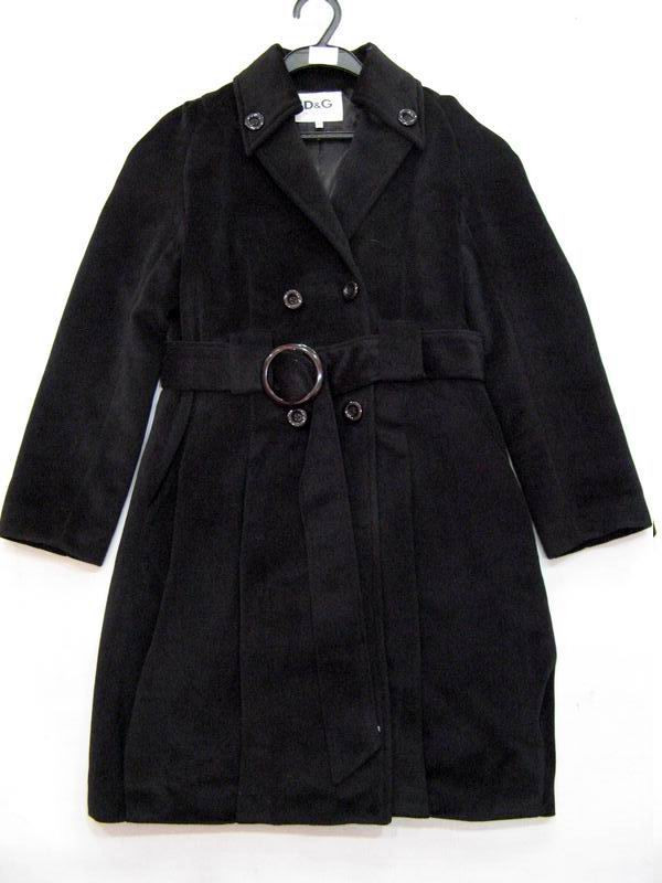 91006B-20A  D&G BLACK WOOL OVERCOAT SIZE 2 4 6 PRICE USD57