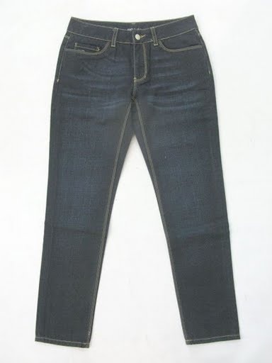 90802A-32  PRADA DARK BLUE JEANS COTTON TROUSERS SIZE 2 4 6  PRI