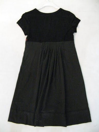 90717C-18 GUCCI BLACK SILK&JERSEY DRESS SIZE 2 4 6(BACK) PRICE U