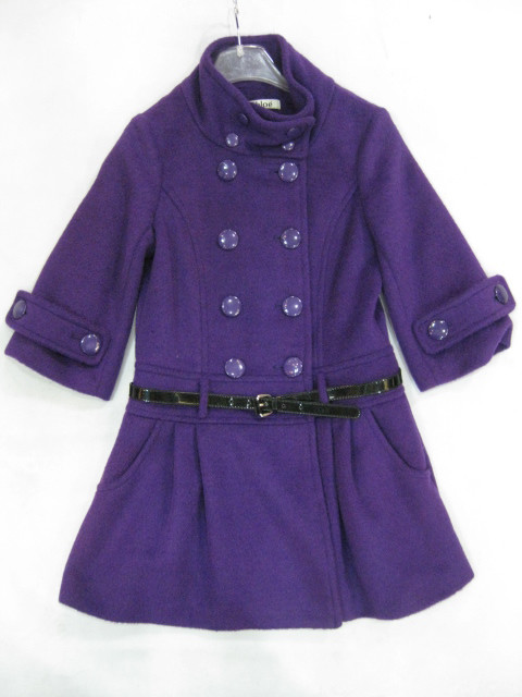 91019A-18A  CHANEL PURPLE WOOL JACKET SIZE 2 4 6 PRICE USD52