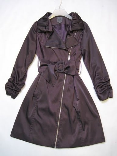 90722A-32A CK PURPLE POLYESTER DUSTCOAT SIZE 2 4 6 PRICE USD 45[