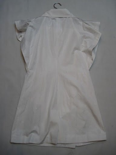 90805B-33 CK WHITE COTTON&LINEN DRESS SIZE 2 4 6(BACK) PRICE USD