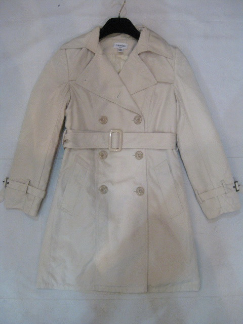 91018A-16A   CK BEIGE  COTTON COAT SIZE 2 4 6 PRICE USD43