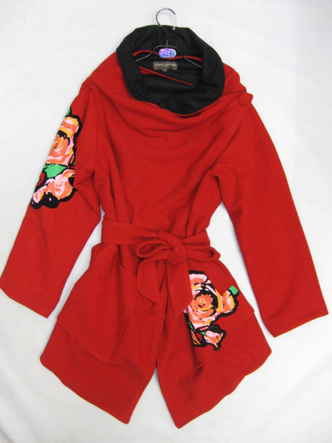 91010A-38A LV RED WOOL&COTTON  COAT SIZE 2 4 6 PRICE USD49