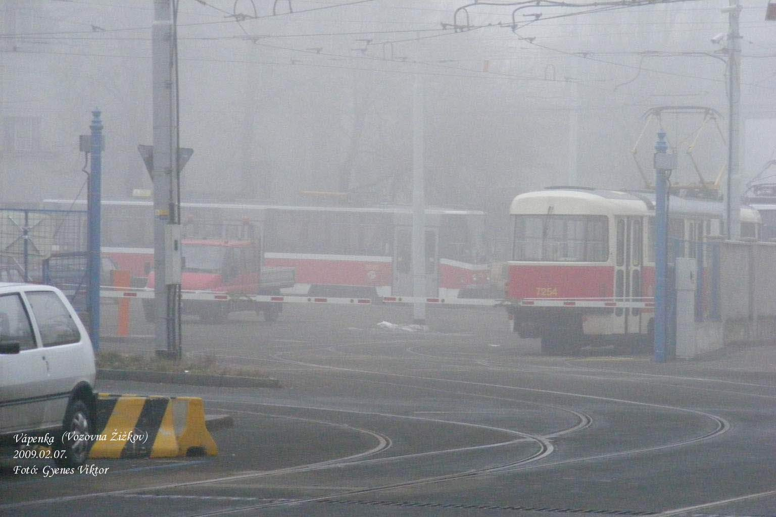 Prágai villamoskocsiszín Žižkov2