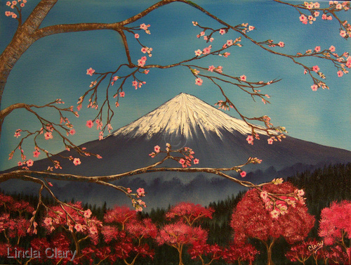 Mount Fuji through the cherry blossoms (Linda Clary)